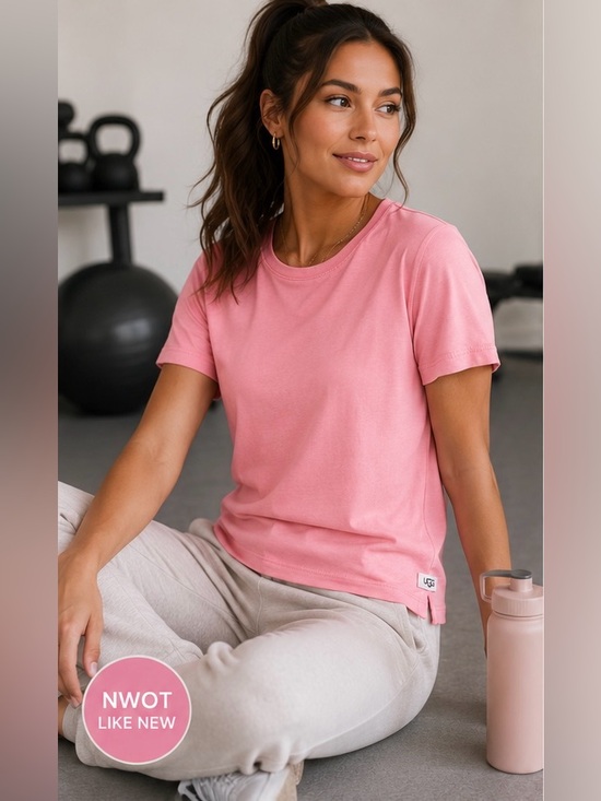 UGG Tops - NWOT UGG Brinlee Pink Organic Cotton Tee XS Soft Crewneck T-Shirt